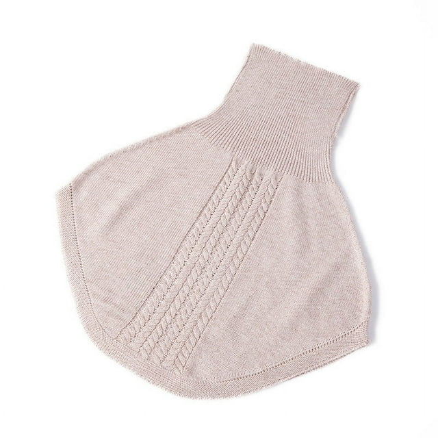 Eoozwa Col Montant Doux et Chaud Faux Collier Détachable Chauffe-Hiver Col Roulé Demi-Col Roulé pour Hommes et Femmes Protection contre le Gel, Beige