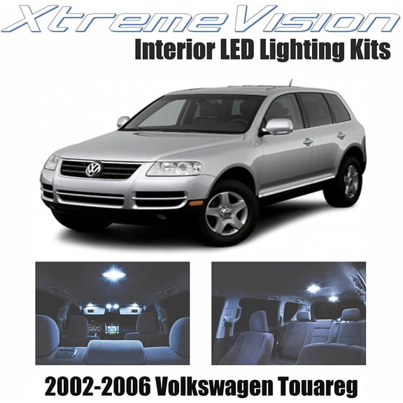 XtremeVision Interior LED for Volkswagen Touareg T1 2002-2006 16 Pieces Cool White Interior LED Kit Installation Tool