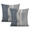 thumbnail image 1 of Exquisite 2-Pack Abstract Art Cushion Cover: Grey & Blue, Modern Decor, Soft Linen, Zippered, 20x20 inch, Perfect for Adding Style to your Sofa or Couch., 1 of 7