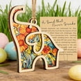 thumbnail image 3 of Easter Elephant Pendant Wooden Hanging Ornament with Rope Sister Gift Spring Decor(A), 3 of 6