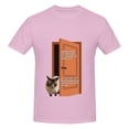 thumbnail image 3 of Camiseta de manga corta 100 % algodón para hombre con la frase "¿Dónde ha estado mi gato?", 3 of 5
