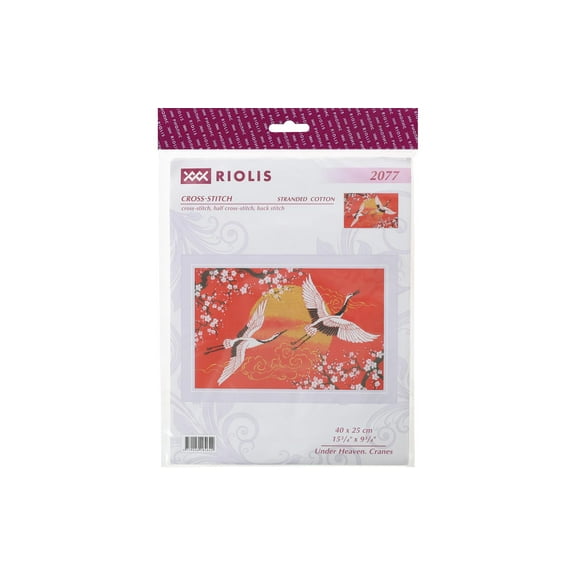 RIOLIS® Under Heaven - Cranes Counted Cross-Stitch Kit