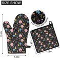 thumbnail image 6 of Pioneer Flower Floral Print Pattern 2-Pack Oven Mitts Set, Heat Resistant Kitchen Gloves, 7.7" X 12", 6 of 6