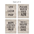 thumbnail image 2 of Excello Global Products Wooden Bathroom Humor Signs : Decor for Home, Restaurant, or Business - 8x10 Inches - Ready to Hang - (Pack of 4, Assortment 2) - EGP-HD-0324, 2 of 5