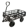 thumbnail image 5 of Capacity Garden Wagon Cart ,All-Terrain Utility Cart for Firewood Hauling, Yard Work & Landscaping,Heavy-Duty 600LB ,Black, 5 of 7