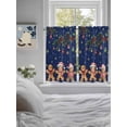 thumbnail image 3 of Gingerbread Christmas 2 Panel Kitchen Curtains for Windows, Xmas Balls Branches Navy Blue Bathroom Privacy Curtain, Home Décor Window Treatment for Bedroom/Living Room 55"x45", 3 of 6