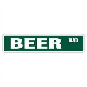 SignMission SS-624-BEER 6 x 24 in. Beer Street Sign - New Lover Drinker Road Funny