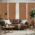 thumbnail image 2 of Ambesonne Damask Window Curtains, Renaissance Rococo Motif, Each 28" W x 63" L, Marigold Multicolor, 2 of 5