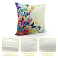 thumbnail image 4 of MDO  Colorful Butterfly One Throw Pillow with Cover for Couch Bed Sofa, 18 x 18 Decorative Pillows w/Case, 4 of 5