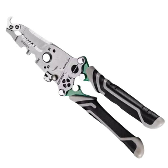 Fdelink 18 In 1 Wire Stripper,Multi Function Stripper,18 In Foldable Wire Stripper Alicate Multiusos Electrico Multi Function Wire Stripping Pliers Multifunctional Wire Stripper Crimper Cable Cutter