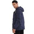 thumbnail image 2 of Smawell Men Hooded Multi Pocket Cargo Windbreaker Jacket, 2 of 6