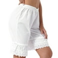 thumbnail image 5 of Eandarui Womens Lace Ruffles Pumpkin Pants Bloomers Panties Booty Shorts Safety Under Pants Shorts White XL, 5 of 7