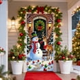 thumbnail image 5 of Christmas Door Cover - Santa-Print Door Banner Weather-Proof Fast Install, Indoor Outdoor Holiday Backdrops for Entryway or Party Photo, 5 of 6