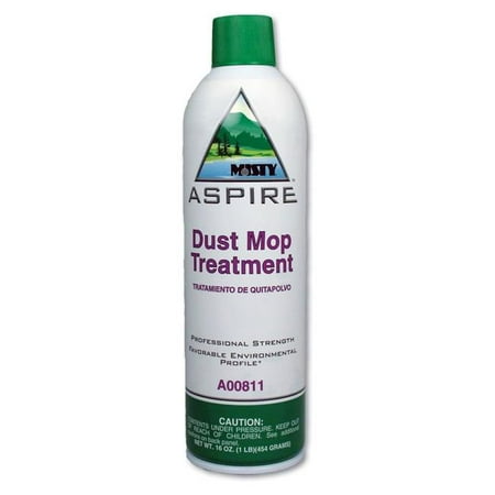 Misty 1038049 20 oz Aspire Dust Mop Treatment, Lemon Scent Aerosol Can - 12 Per Case