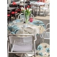 thumbnail image 5 of Outdoor Tablecloths with Umbrella Hole & Zipper, Spring Flowers Round Tablecloths 60 Inch, Vintage Rustic Tulips Floral Butterfly Khaki Waterproof Table Cloth, Patio/Pool/Picnic Table Covers, 5 of 8