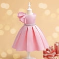 thumbnail image 2 of Ierhent Dress Girl Toddler Girl Dress for Kids Summer Beach Ruffle Tie Back Dresses Pink,4-5 Years, 2 of 7