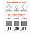 thumbnail image 4 of VEVOR Chain Link Fence Privacy Slats Double-Wall for 6' High Fence Bottom Lock Black, 4 of 9