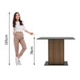 thumbnail image 4 of Mesa de Comedor Madesa Rectangular con Tablero de Madera 5329 Negro/Marrón, 4 of 6