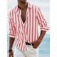 thumbnail image 1 of Camisa de botones suave y cómoda de moda para hombre, estilo retro, a rayas, informal, para oficina, al aire libre, playa, primavera y verano, talla grande S-6XL, 1 of 6
