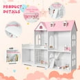 thumbnail image 6 of Infans Dollhouse Bookcase 2-Tier Wooden Multi-Purpose w/ Toy Space Gift for Kid’s Room, 6 of 7