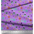 thumbnail image 2 of Soimoi Purple Georgette Viscose Fabric Tree & Ornament Christmas Decor Fabric Printed Yard 42 Inch Wide, 2 of 3