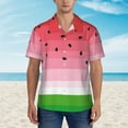 thumbnail image 5 of Picia Watermelon Gentle Cotton Regular Fit Short Sleeve Casual Hawaiian Shirt for Men-X-Large, 5 of 8