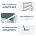 thumbnail image 5 of Patio Dining Chairs Set of 6 Outdoor Dining Chair with Armrests and Cushions Aluminum Chairs,White, 5 of 5