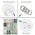 thumbnail image 4 of Boho Spring Floral Shower Curtain, Waterproof Shower Curtains for Bathroom, Retro Flowers Plants Patchwork Grid Green Washable Fabric Bathtub Curtain Set Bath Decor with 12 Hooks Extra Long 72"x96", 4 of 8