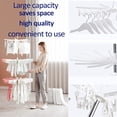 thumbnail image 6 of Peakora 3-Tier Foldable Clothes Drying Rack White 360° Rotatable Towel Rack with Arms & Clip Coat Hanger Freestanding Stainless Steel Folding Airer for Indoor Portable&collapsible, 6 of 19