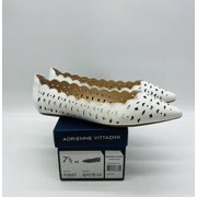 Adrienne Vittadini Women's Forst Slip On Leather Flats - White, US 7.5M