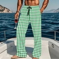 thumbnail image 7 of purcolt Mens Plaid Pajama Pants Drawstring Elastic Waist Lightweight Sleep Pants Lounge Pants Sleepwear PJ Bottoms with Pockets, 7 of 7