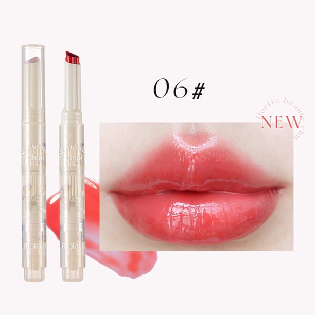 FLORTTE/Flower Loria First Kiss Series Love Stick Lápiz Labial Espejo Waterlight Lip Glaze Hydrate Lipstick - Gao Jinjia unisex