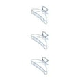 thumbnail image 4 of maskred Pinces à Griffes Mode Grand Style Simple Pratique Style Simple Robuste Accessoires Exquis Barrettes pour Femmes Argent/arc 3Ensemble, 4 of 6
