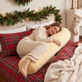 thumbnail image 4 of Kojanyu Minky Dots Long Cylindrical Body Pillow, 39.37in for Side Sleepers, Soft Ergonomic Bolster Cushion for Adults Bed Support Sleeping., 4 of 6