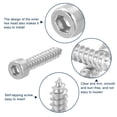 thumbnail image 4 of M5 Hex Socket Head Cap Self-Tapping Screw, 100Pack M5x30mm 304 Stainless Steel Tapping Screws - Silver, 4 of 6