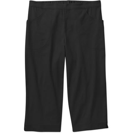 Just My Size Women's Plus-Size Two Pocket Pull-On 19in Stretch Capri
