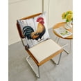 thumbnail image 4 of Waterproof Outdoor Throw Pillows with Inserts 16"x16" Set of 2, Vintage Rooster Soft Decorative Pillowcases for Couch Bedroom, Watercolor Retro Farmhouse Rooster Pillow Covers for Sofa Living Room, 4 of 8