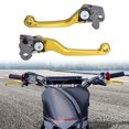 thumbnail image 4 of 1 Par Motocicleta Embrague Freno Palancas Ajustables Plegables Dorado Tono Unique Bargains palancas de freno para deportes motorizados, 4 of 6