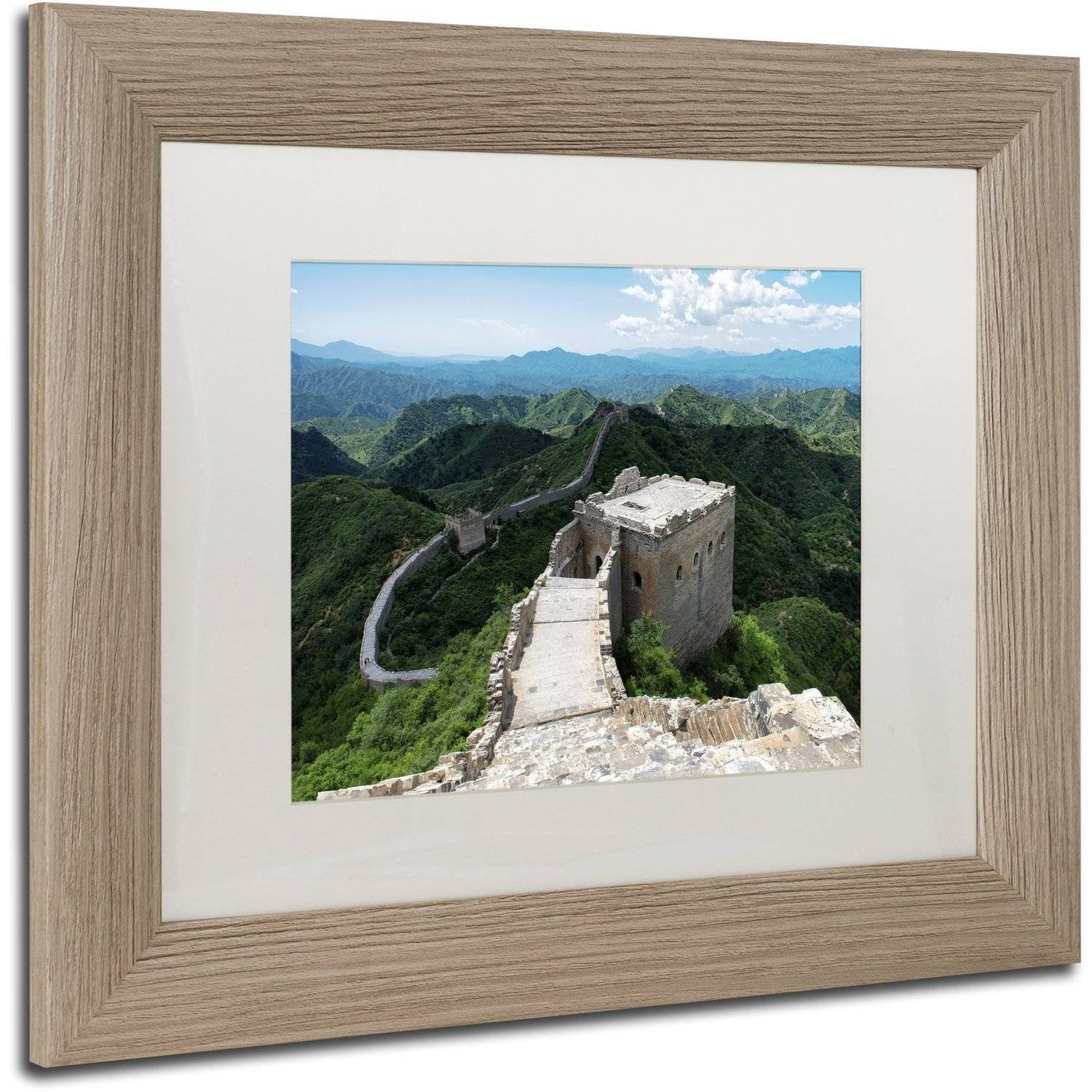 Trademark Fine Art "Great Wall XI" Canvas Art by Philippe Hugonnard, White Matte, Birch Frame