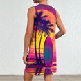 thumbnail image 4 of Vestido de Verano para Mujeres, Vestido de Cuello Redondo sin Mangas de Bolsillo de Impresión de Moda Casual Hecha de 95% Poliéster 5% Spandex para Primavera Verano, Vestido Sexy para Mujeres, 4 of 6