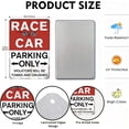 thumbnail image 7 of Race Car Wall Decor for Boys Bedroom – Vintage Tin Parking Only Sign, 8x12 Metal Wall Art for Garage, Man Cave, Kids Racing Room Gift, 7 of 7