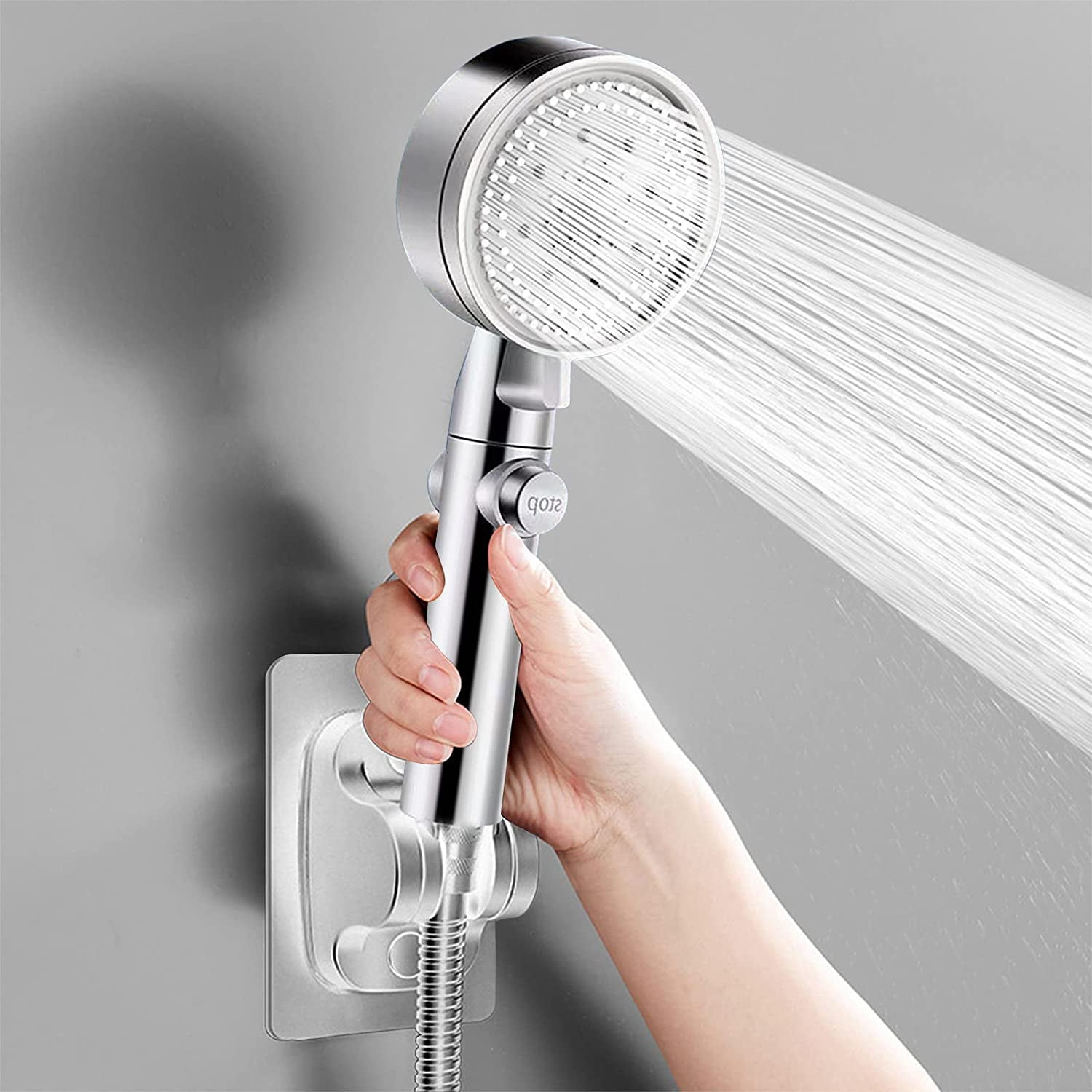 Multi-Functional Pressure Shower Head with Modes, High Pressure Handheld Shower Head with ON/Off for Home Bathhoom, Accessories - Walmart.com