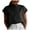 Black, variant on Vintage Summer High Neck Tees for Women Buttoned Collar Summer Cotton Sleeveless Loose Fit Solid Color Blouse Clothes (Light Gray, XXL)