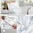 thumbnail image 5 of Aireolux 100% Cotton Egyptian Full Sheet Set, 1000 Thread Count Soft, Silky, Breathable & Deep Pocket 4-Piece Set Ivory, 5 of 9