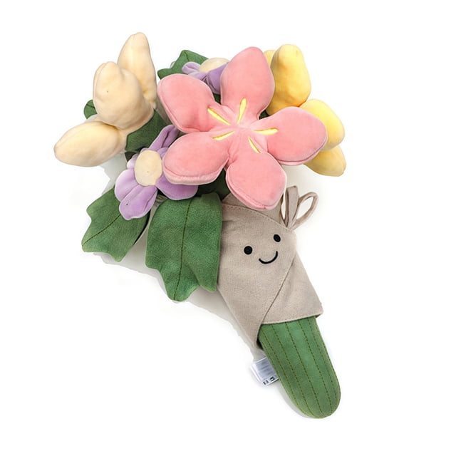 Muñeca de peluche flor suave con rostro sonriente Courtco