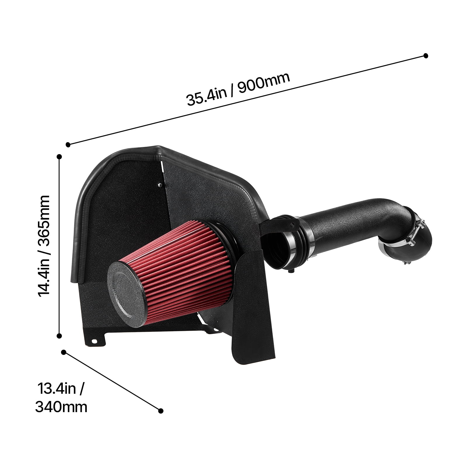 KFFKFF 3.5-Inch Cold Air Intake System with Heat Shield, Compatible with 2007-2008 Cadillac Escalade, Chevy Silverado/Suburban, GMC Sierra/Yukon, Designed to Enhance Airflow,Boost Engine Performance