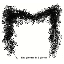 VVYXX 2Pack 5.58FT Fall Garland Leaf, Hanging Vine Garland Artificial Garland Decor for Home Wedding Fireplace Party Christmas,Black