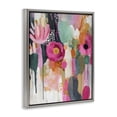 thumbnail image 2 of Stupell Industries Modern Dripping Blooms Cascade Gray Floating Frame Canvas Art, 17 x 21, by Riley B, 2 of 8