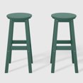 thumbnail image 6 of WestinTrends Malibu 29" HDPE Outdoor Patio Round Bar Stool Set of 2, Dark Green, 6 of 7