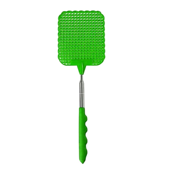 Extendable Fly Swatter Stainless Steel Telescopic Handle Insect Swatter Portable Mosquito Control Swatter for Insects Indoor Outdoor Kitchen Garden Camping